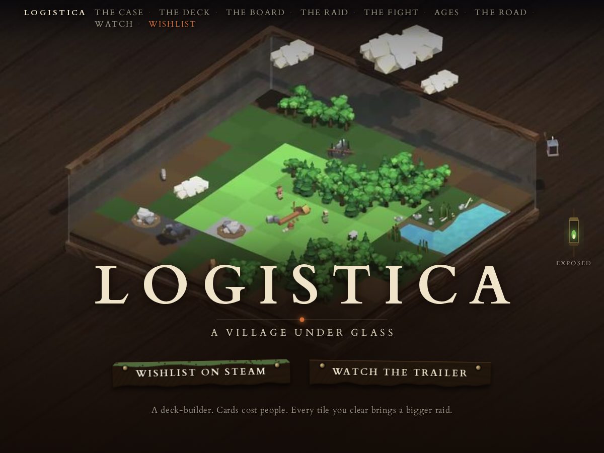 Landing-page snapshot of logisticaunderglass.com