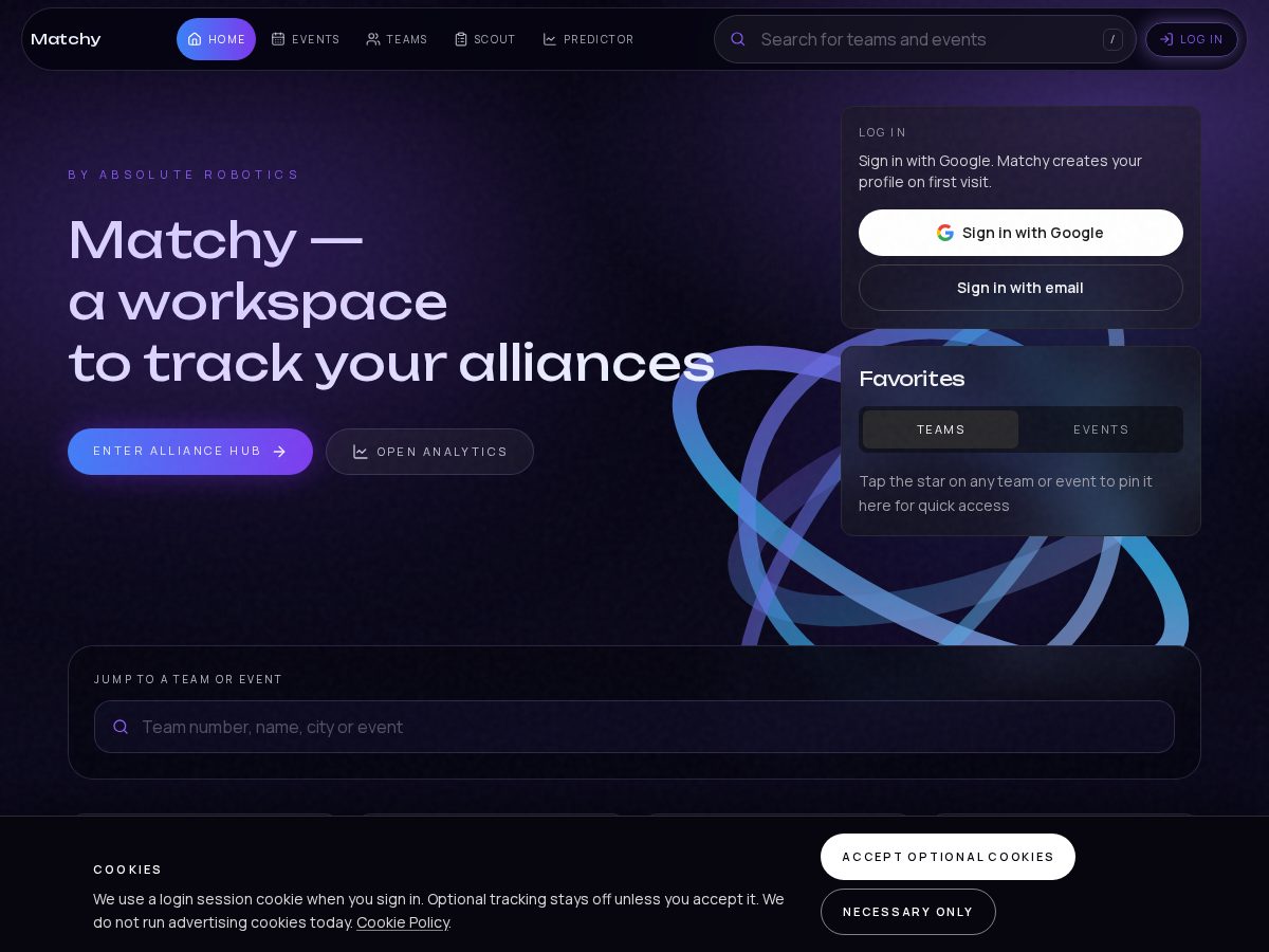 Landing-page snapshot of matchy.digital