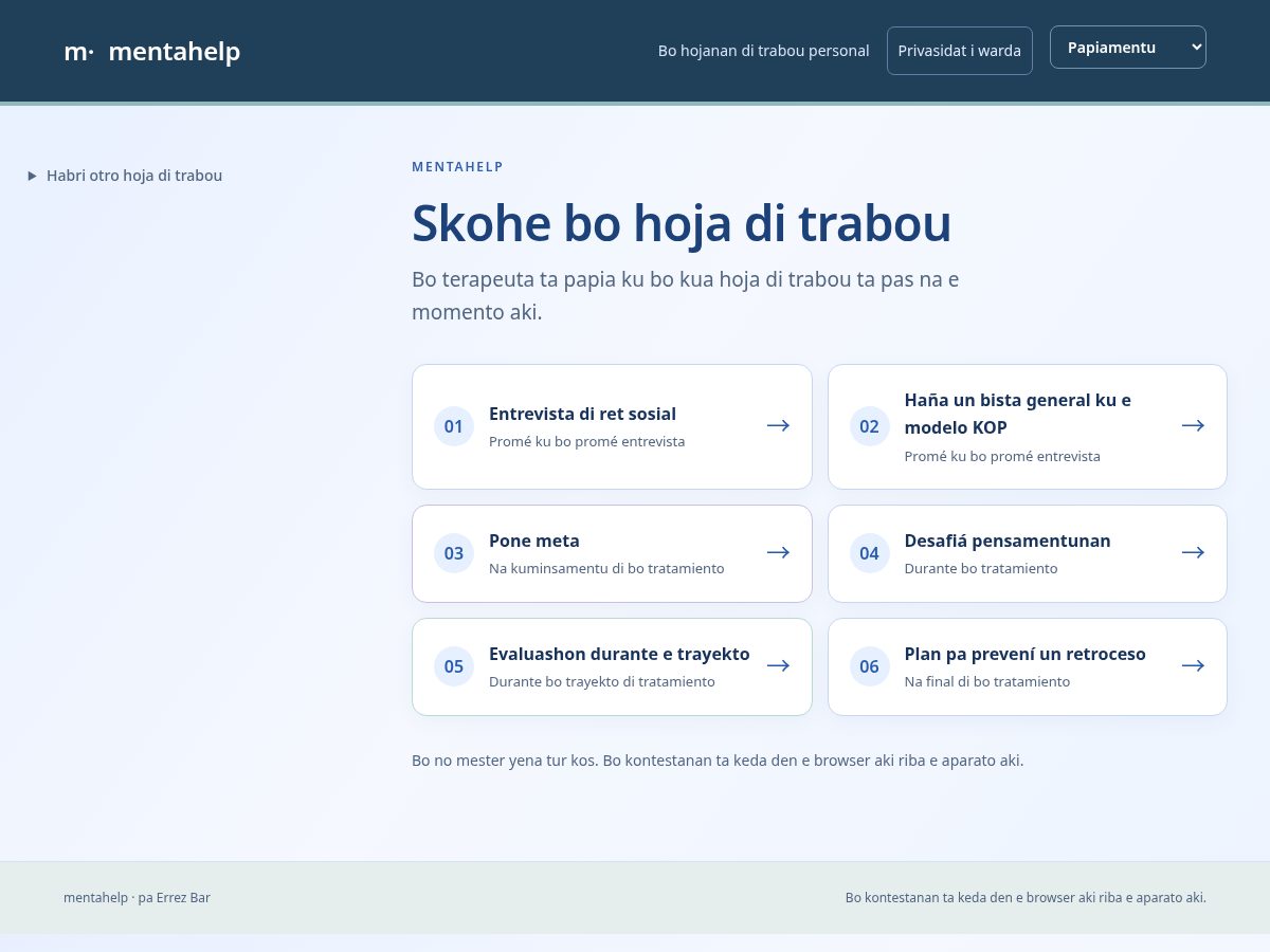 Landing-page snapshot of mentahelp.org