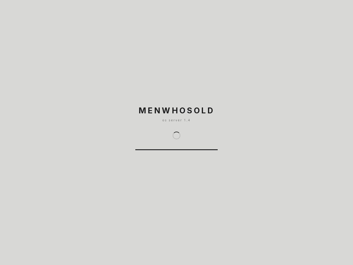Landing-page snapshot of menwhosold.world