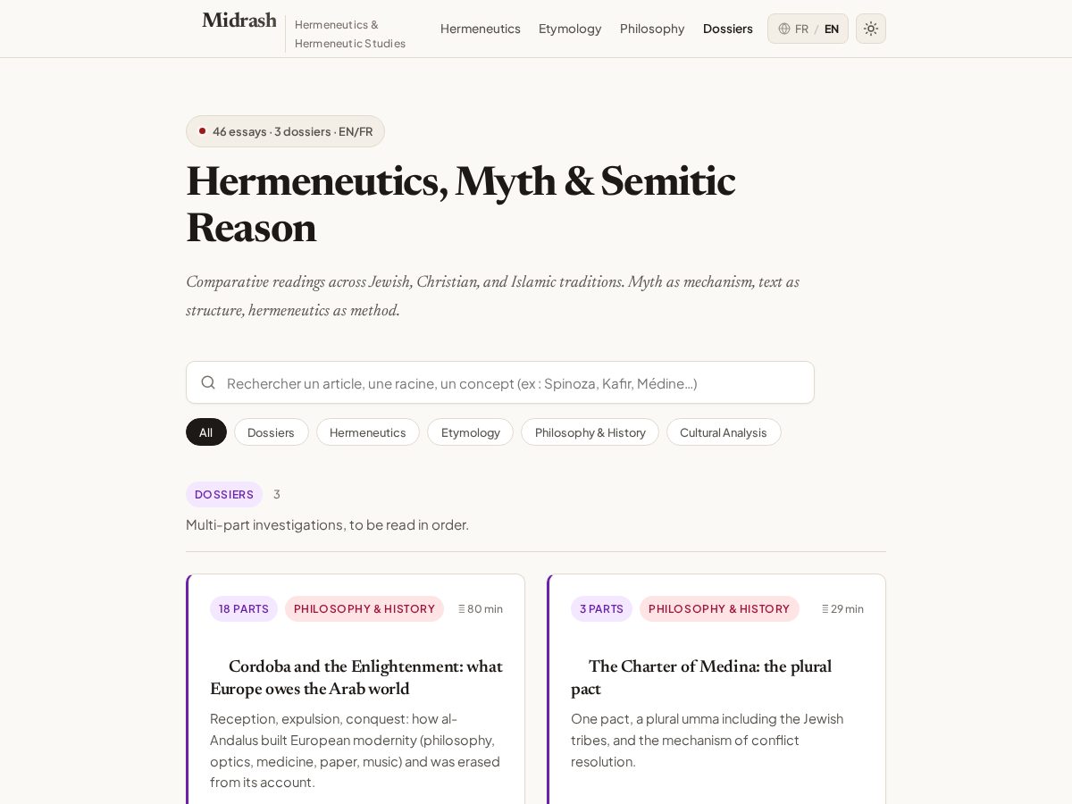 Landing-page snapshot of midrash.academy