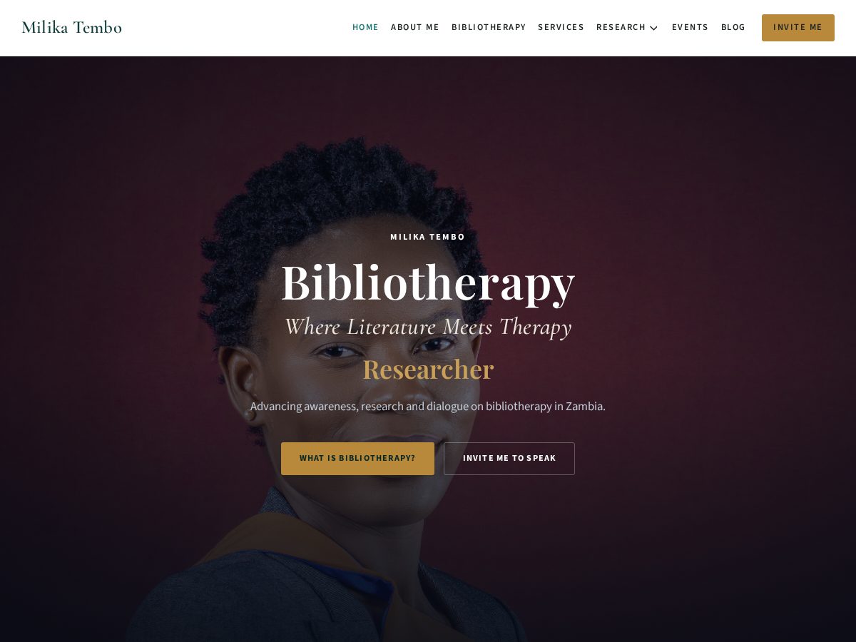 Landing-page snapshot of milikatembo.com