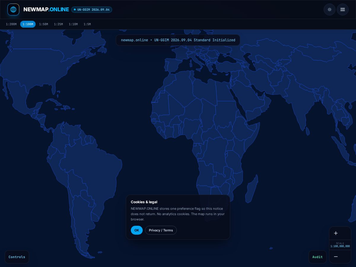 Landing-page snapshot of newmap.online