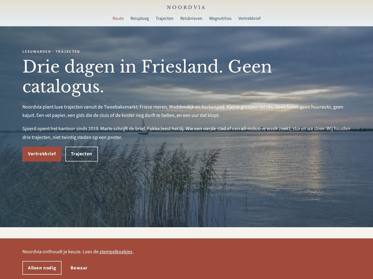 Landing-page snapshot of noordvia.org
