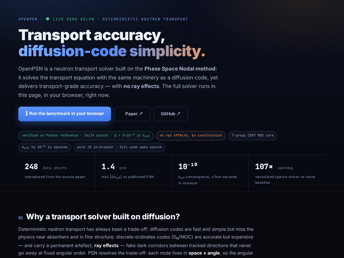 Landing-page snapshot of openpsn-ai.com