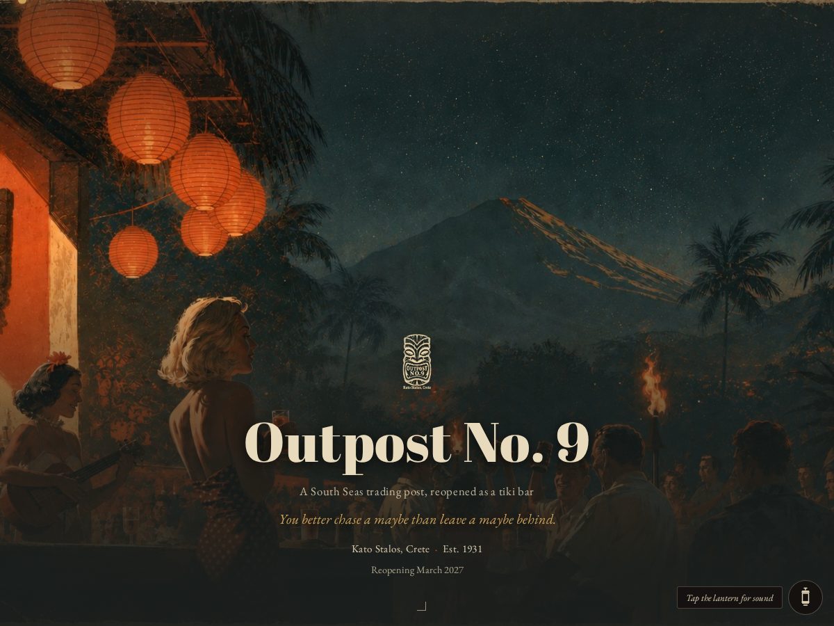Landing-page snapshot of outpost9.bar