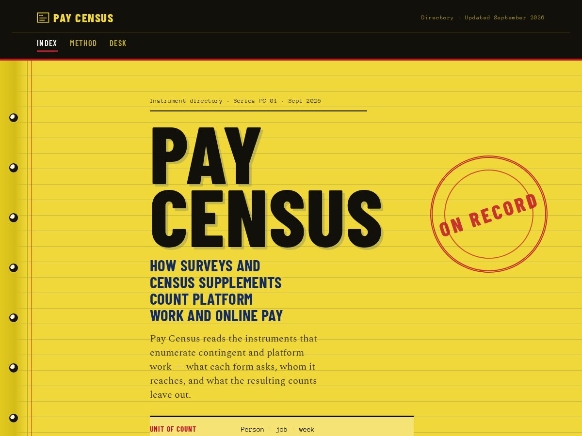 Landing-page snapshot of paycensus.site