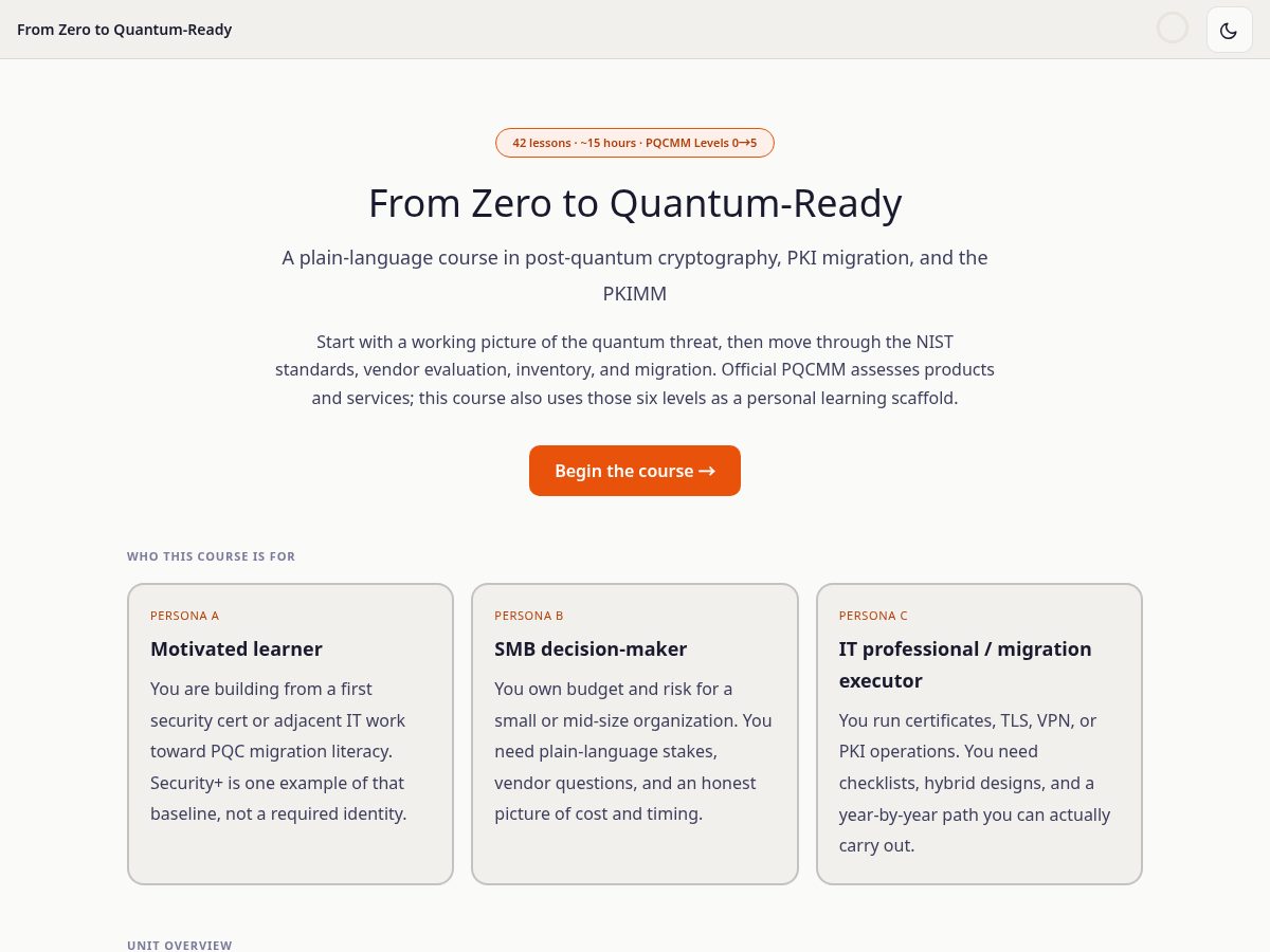 Landing-page snapshot of plainpqc.com