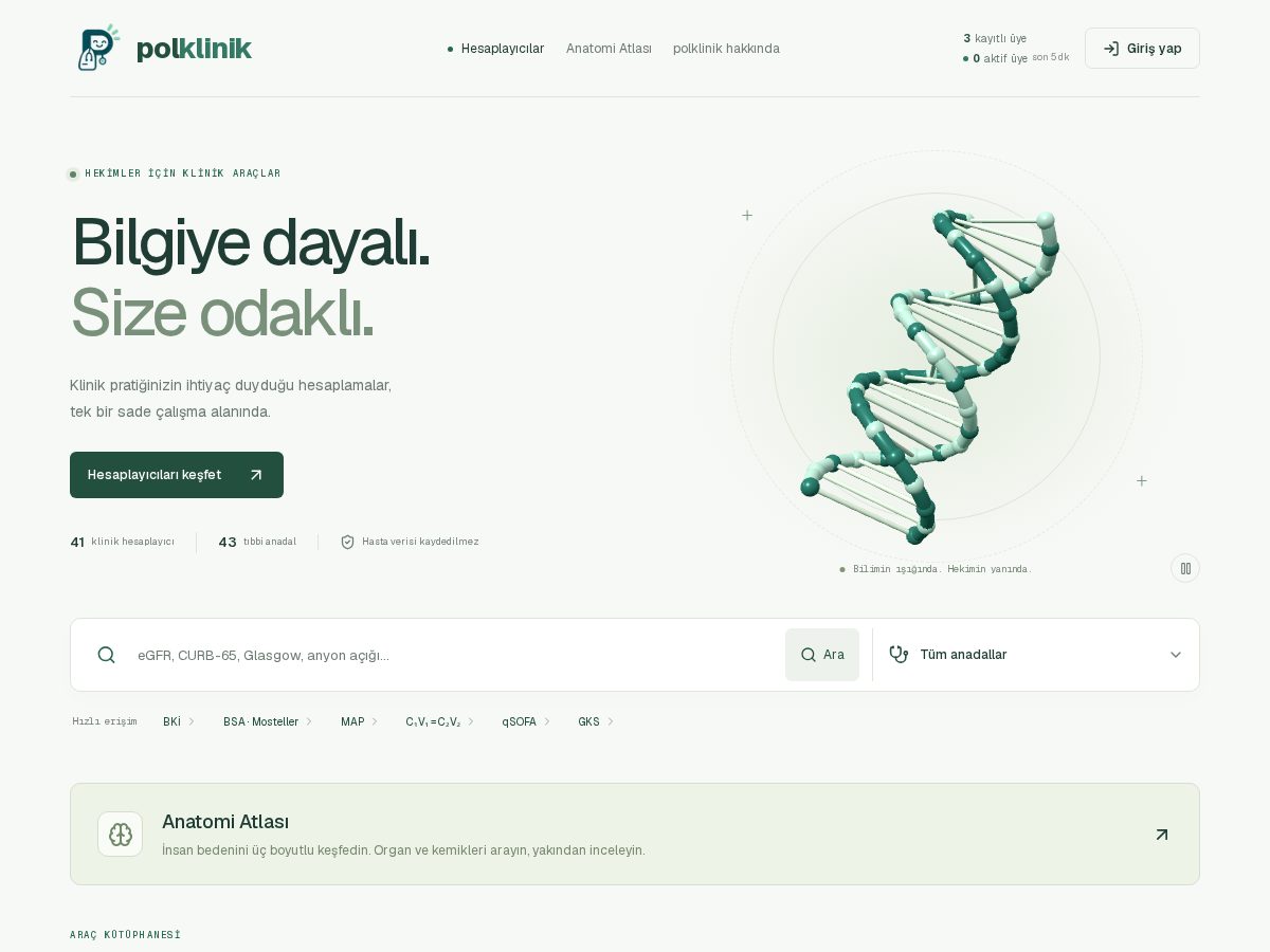 Landing-page snapshot of polklinik.com