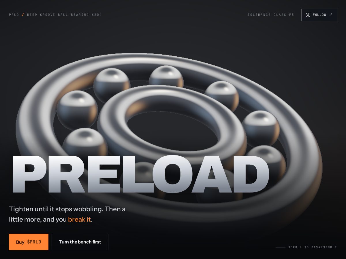 Landing-page snapshot of prld-tools.xyz