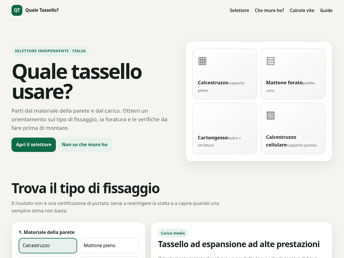 Landing-page snapshot of qualetassello.site