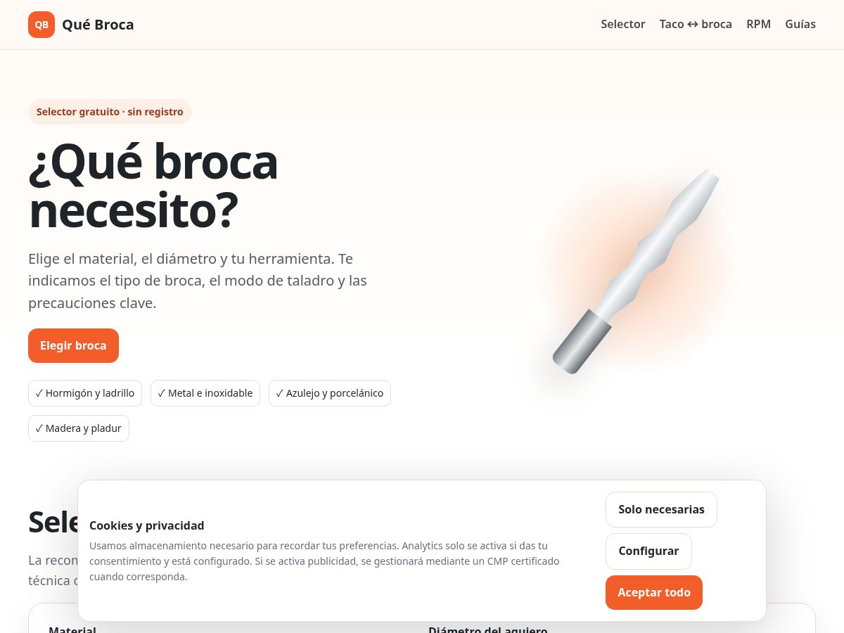 Landing-page snapshot of quebroca.site