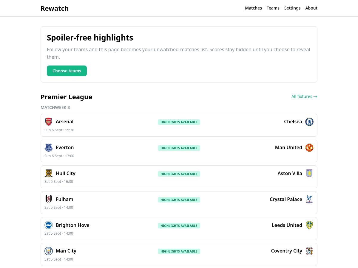 Landing-page snapshot of rewatch.lol