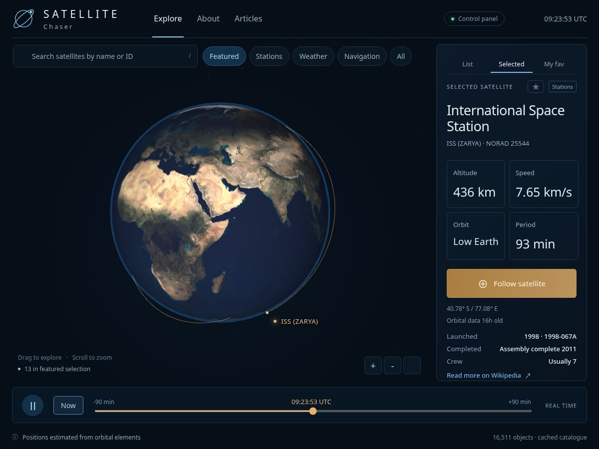 Landing-page snapshot of satchaser.com