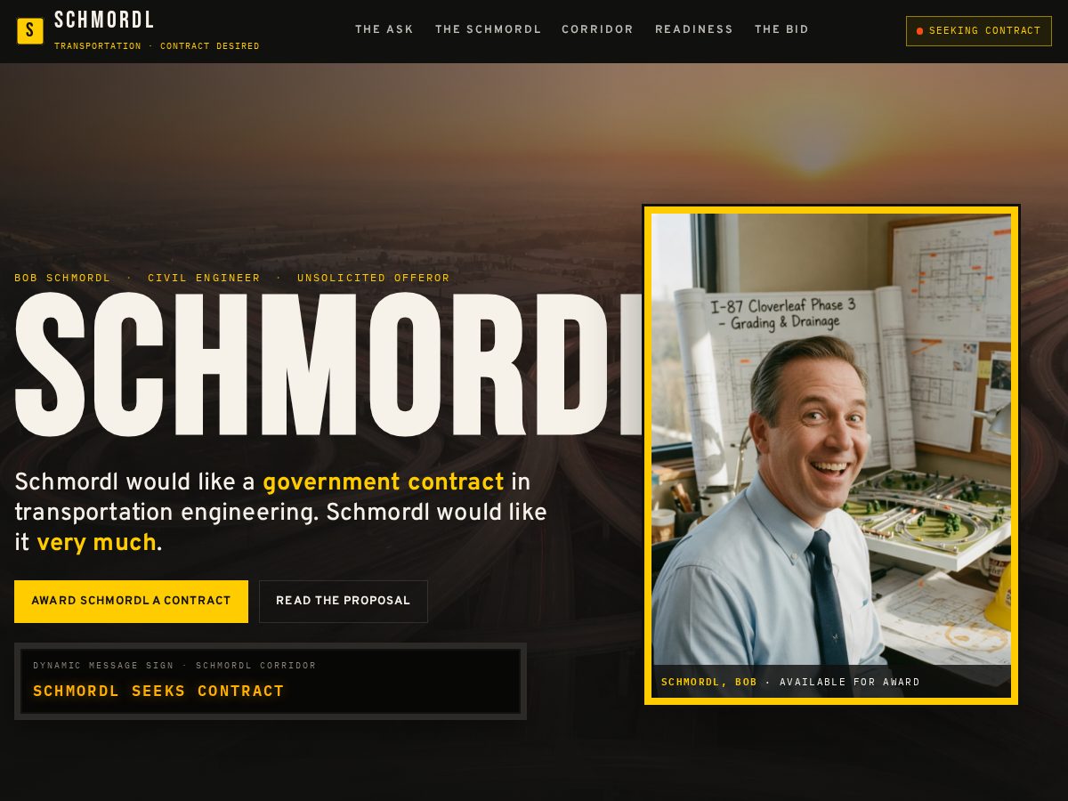 Landing-page snapshot of schmordl.com