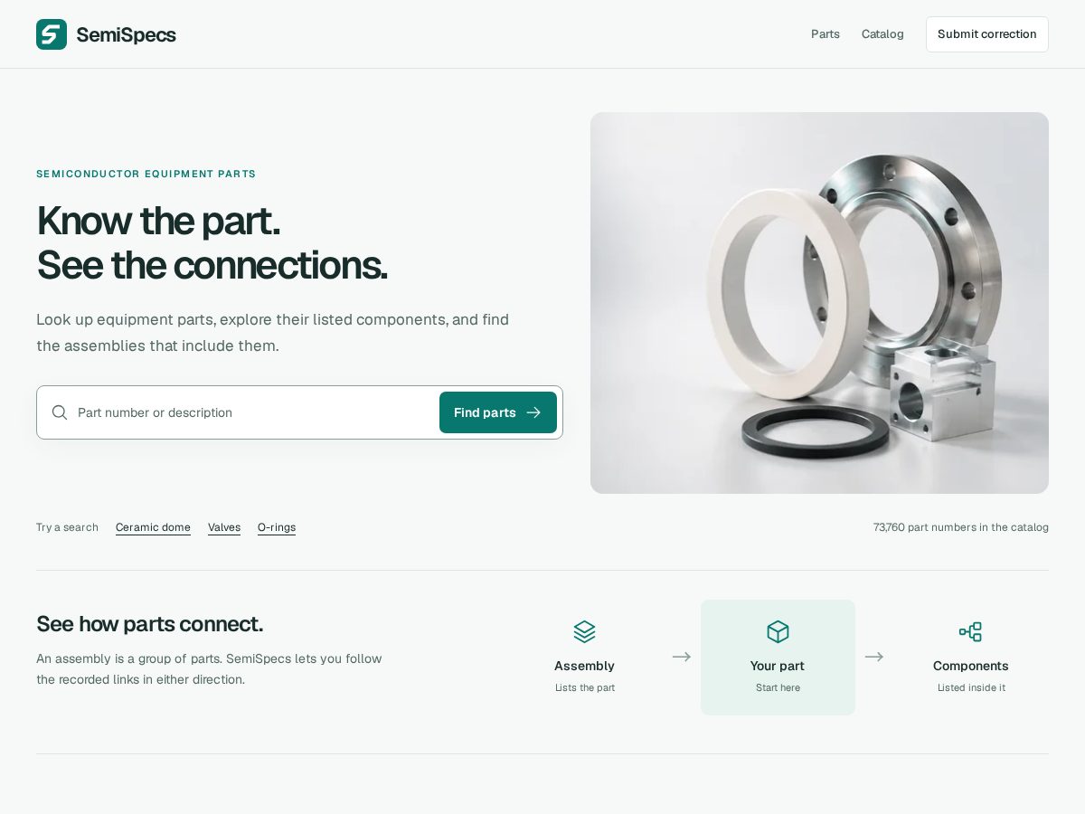 Landing-page snapshot of semispecs.com