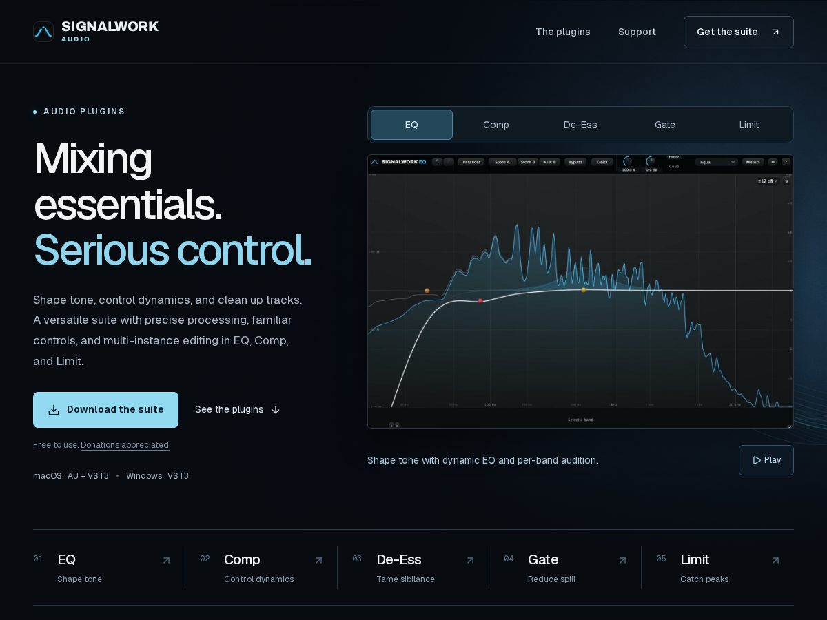 Landing-page snapshot of signalworkaudio.com