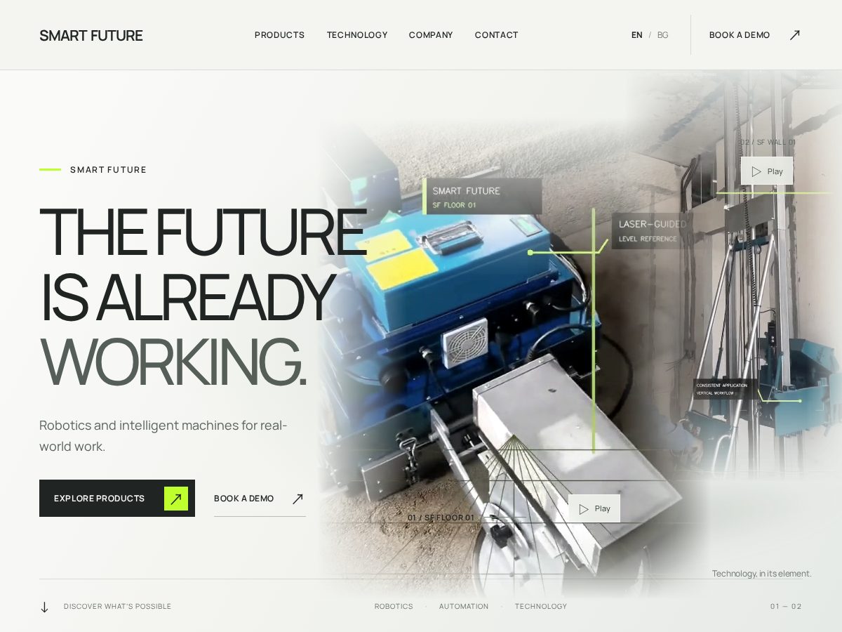 Landing-page snapshot of smartfuture.solutions