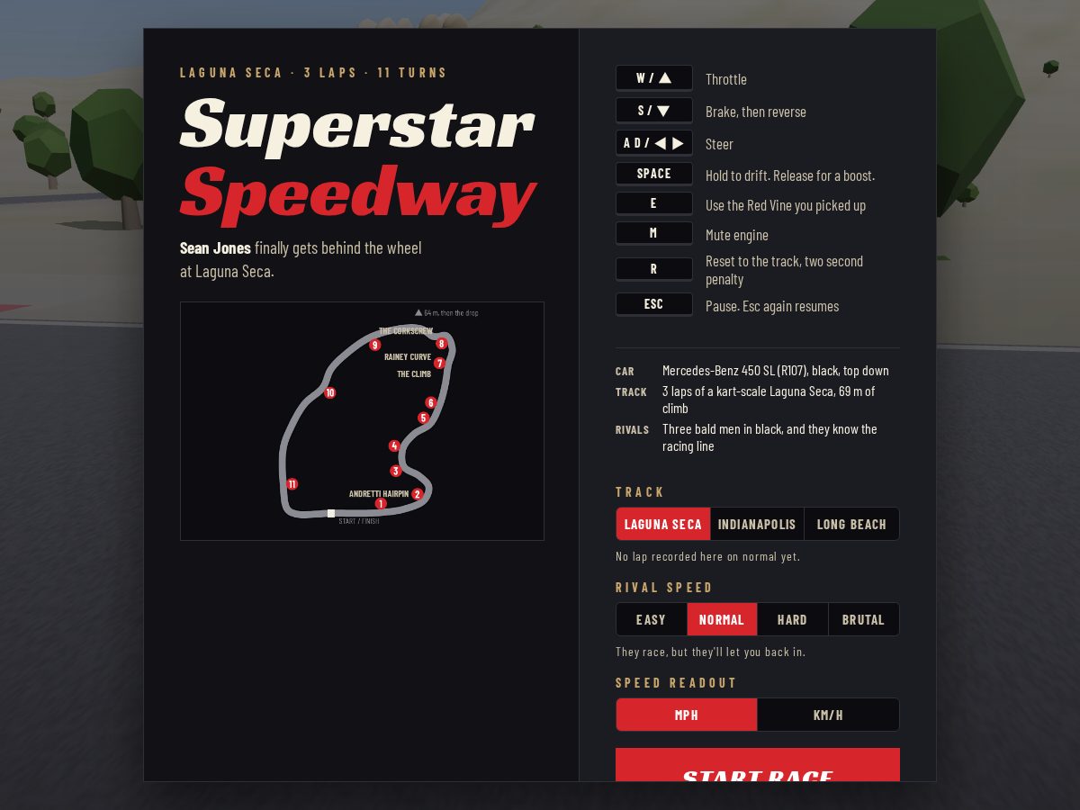 Landing-page snapshot of superstarspeedway.com