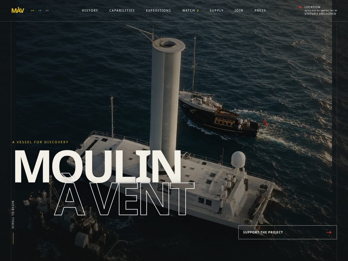Landing-page snapshot of themoulinavent.com