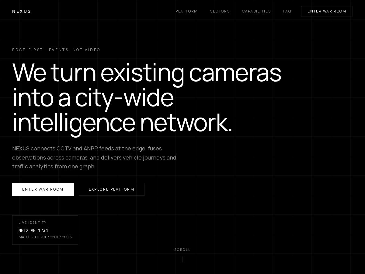 Landing-page snapshot of thenexuslabs.xyz