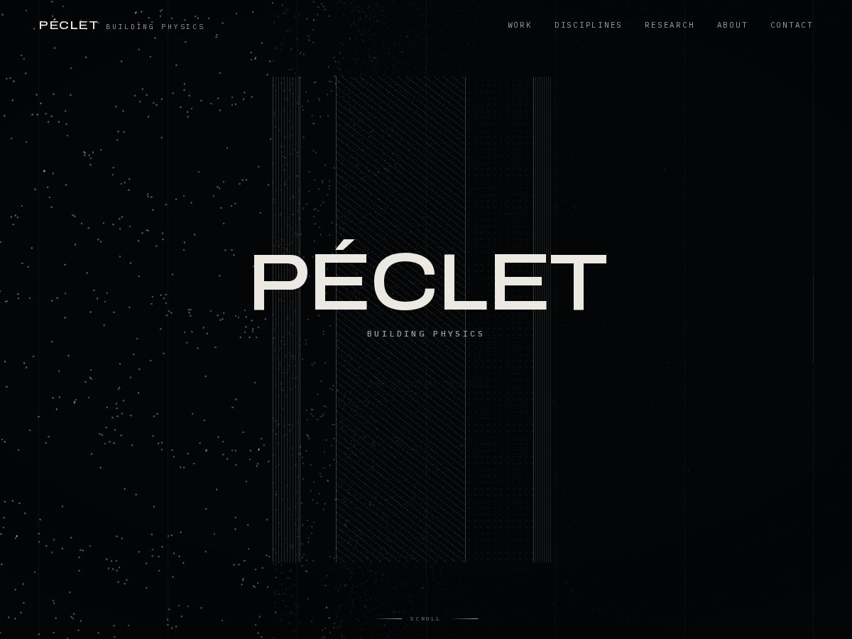 Landing-page snapshot of thepeclet.com