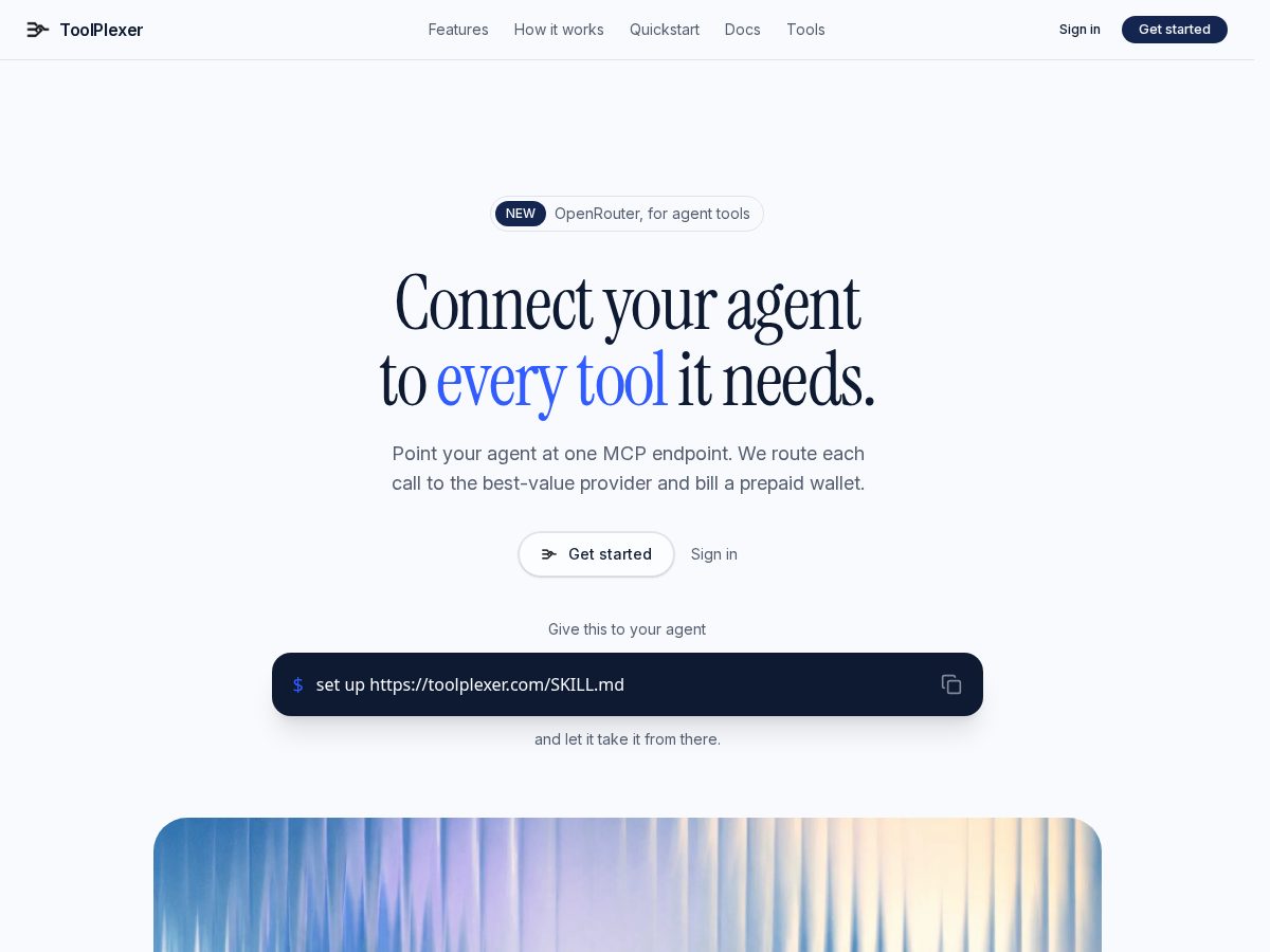 Landing-page snapshot of toolplexer.com