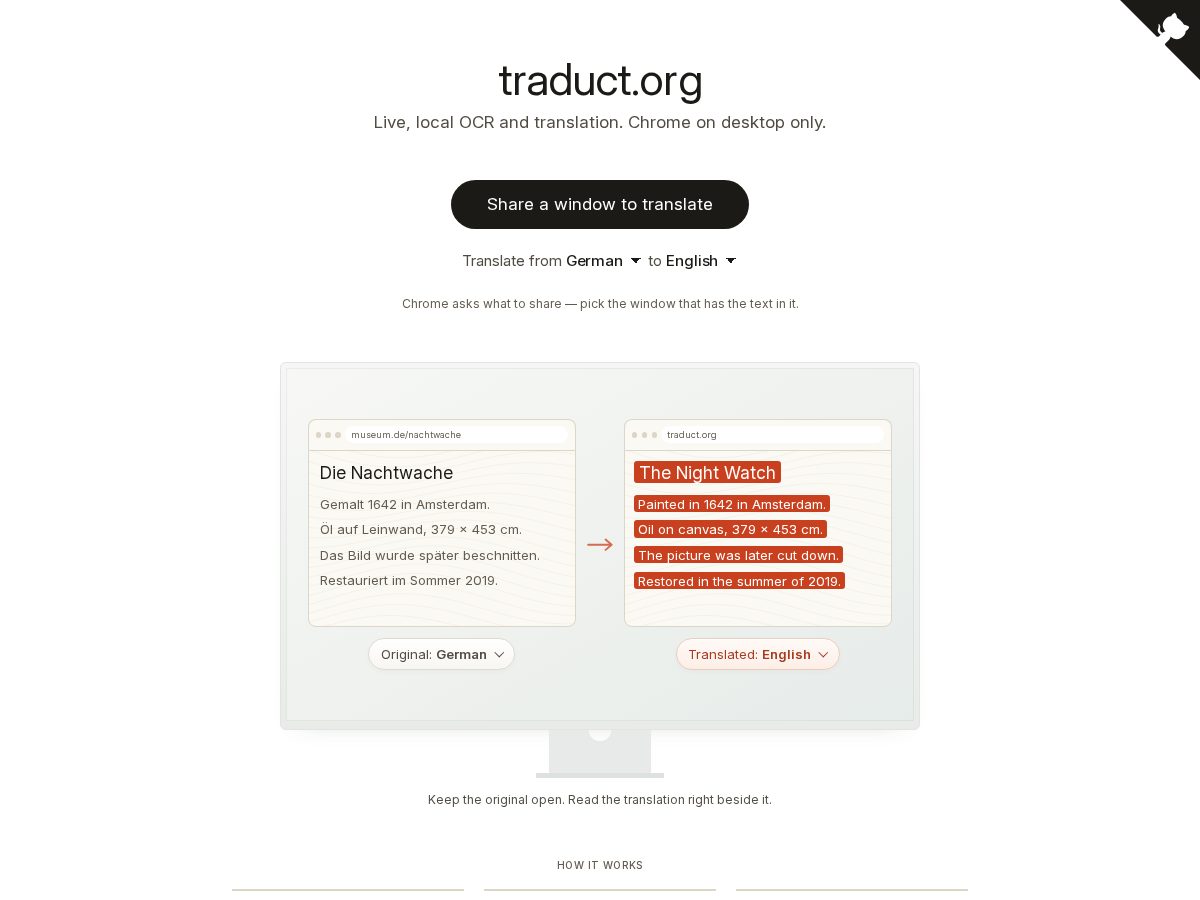 Landing-page snapshot of traduct.org