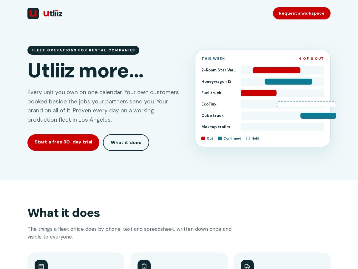 Landing-page snapshot of utliiz.com