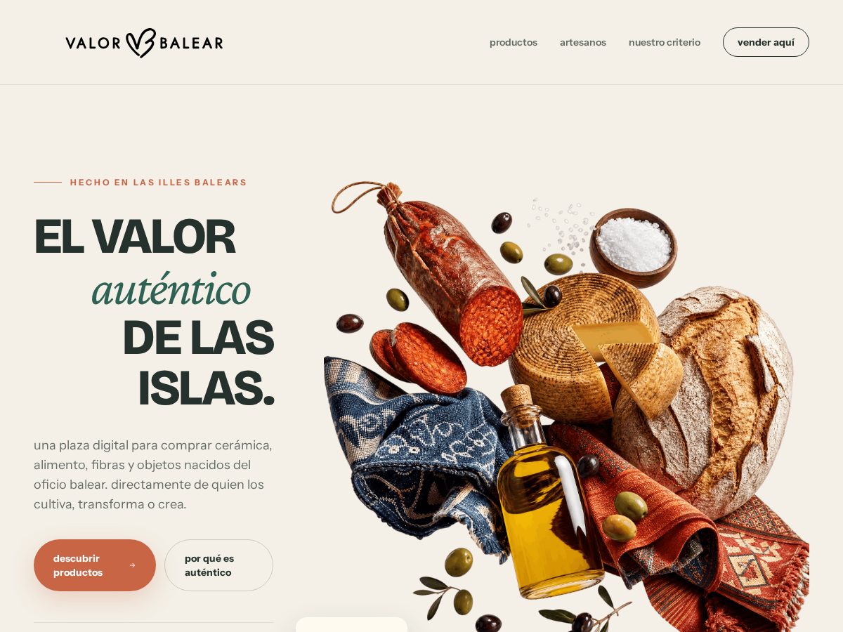 Landing-page snapshot of valorbalear.com