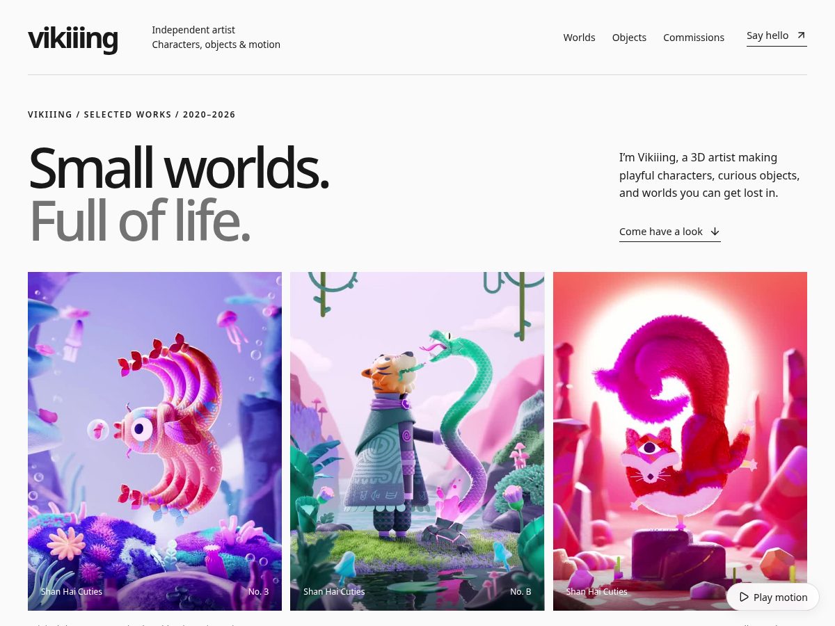 Landing-page snapshot of vikiiing.com