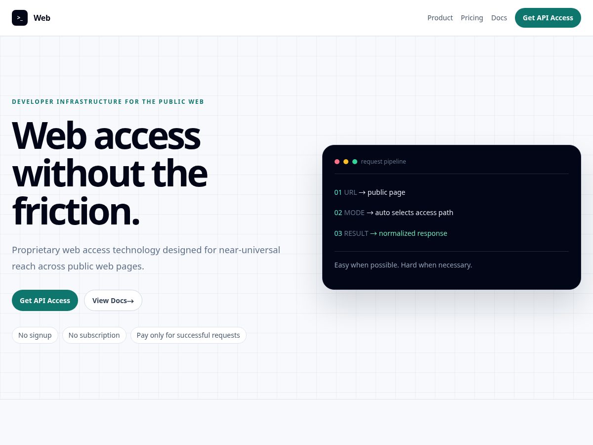 Landing-page snapshot of web-bypass.dev