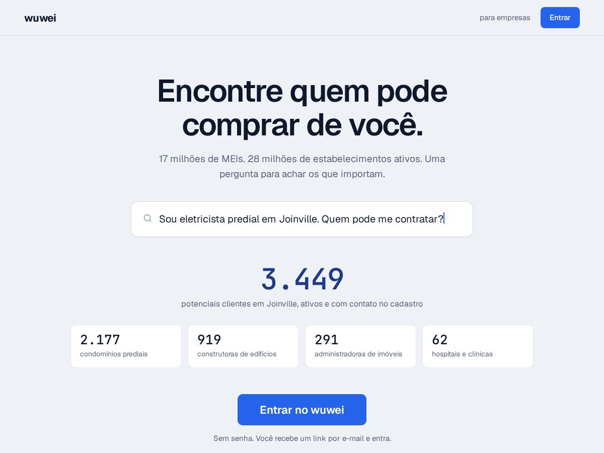 Landing-page snapshot of wuwei.chat
