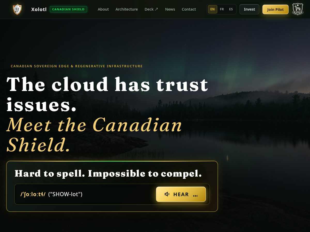 Landing-page snapshot of xolotl.vip