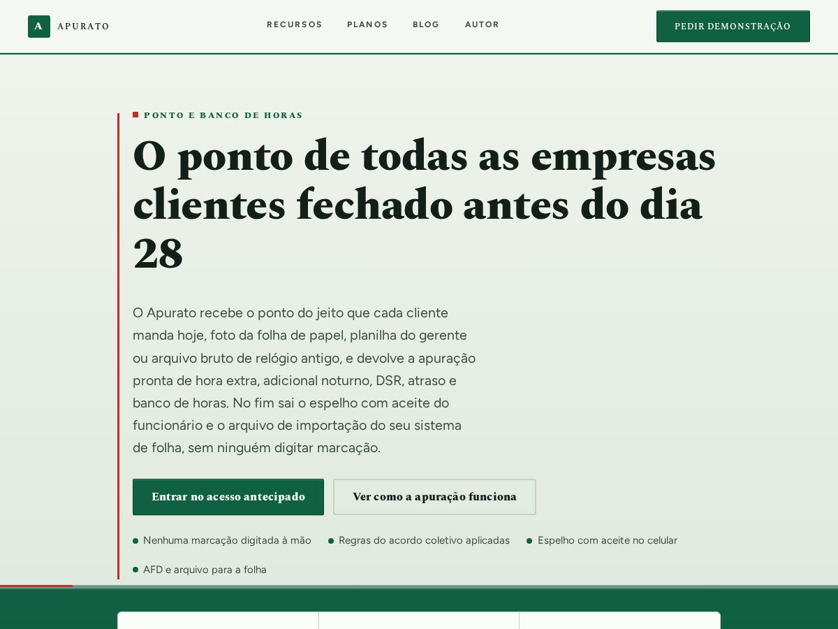 Landing-page snapshot of apuratofolha.com