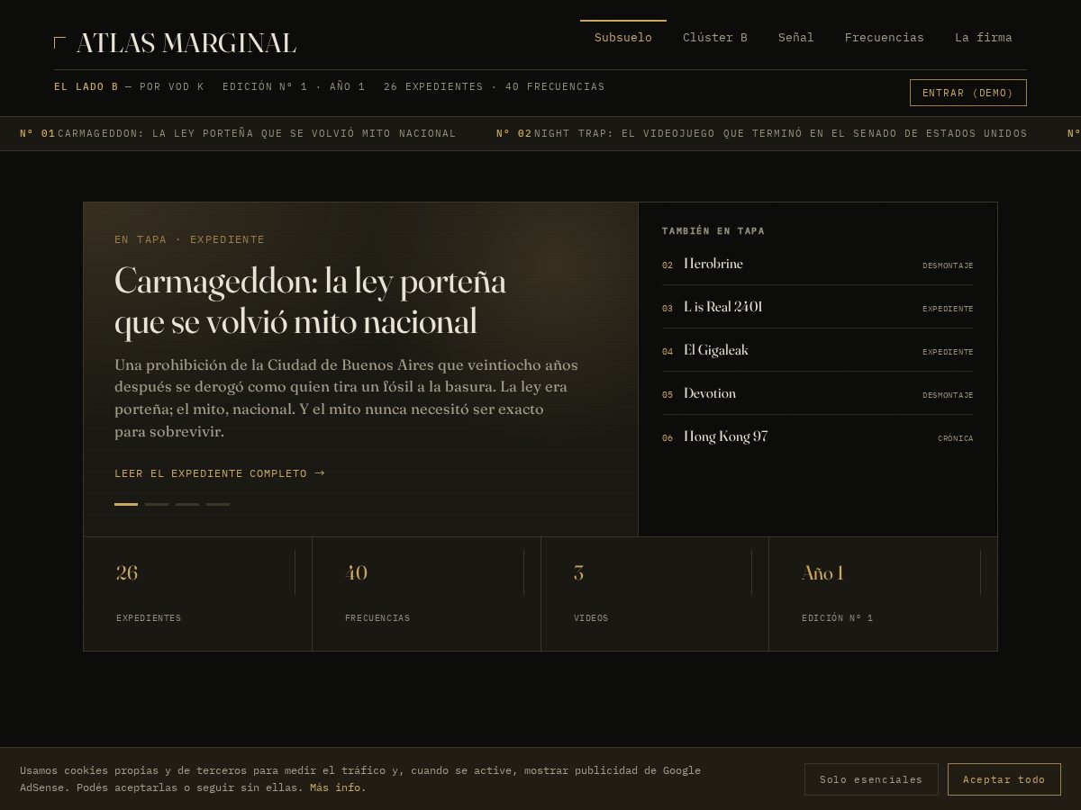 Landing-page snapshot of atlasmarginal.com