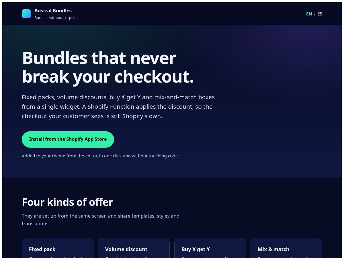 Landing-page snapshot of australapps.com