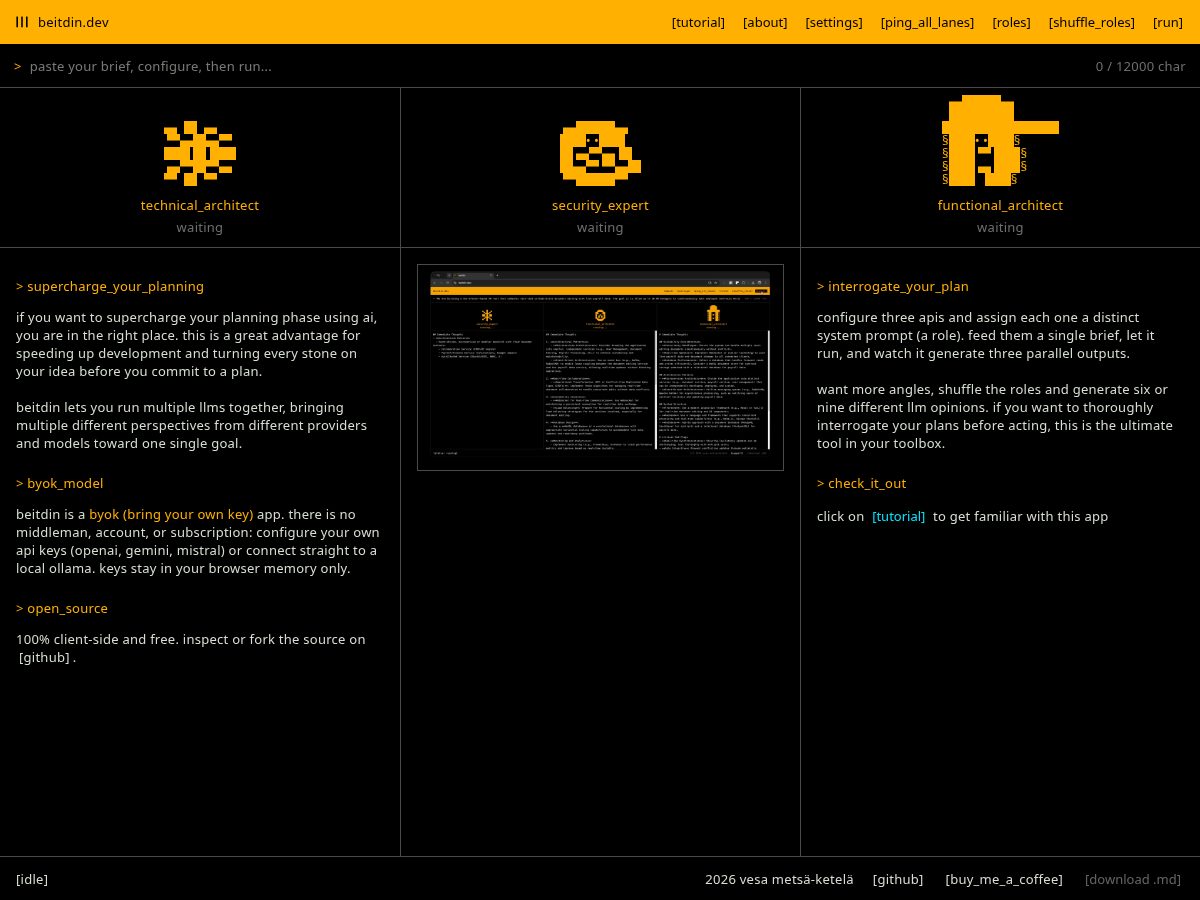Landing-page snapshot of beitdin.dev