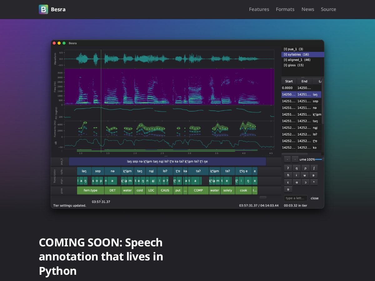 Landing-page snapshot of besra.app