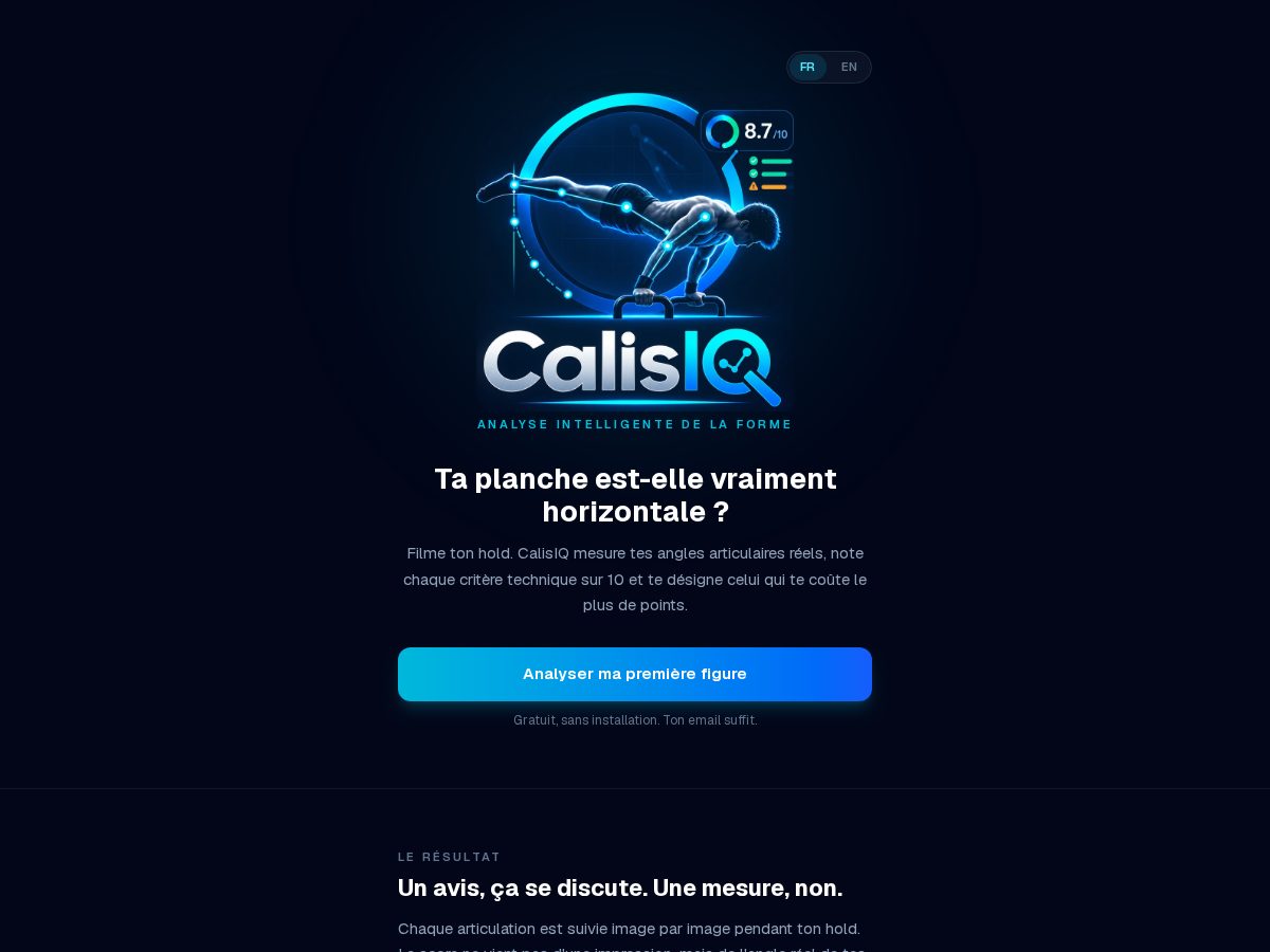 Landing-page snapshot of calisiq.com