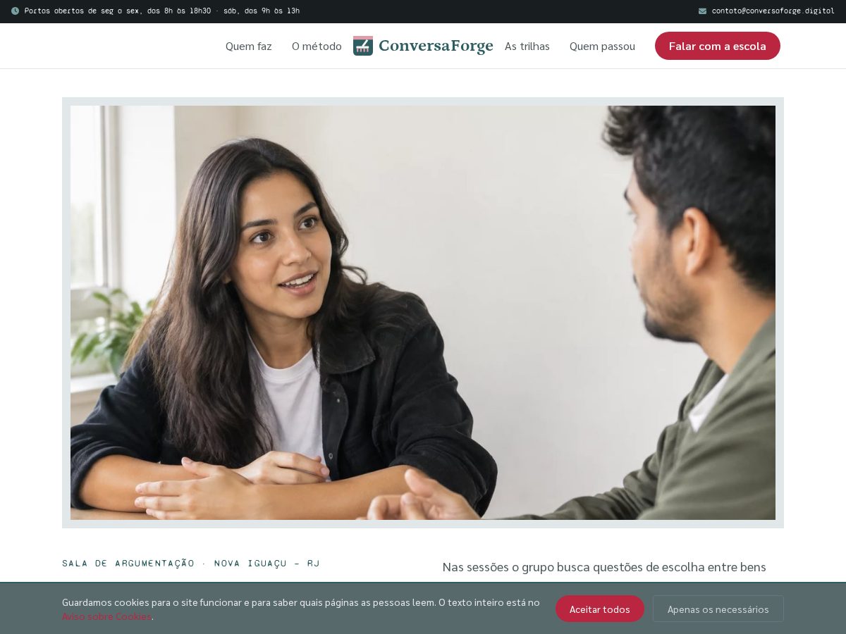 Landing-page snapshot of conversaforge.digital