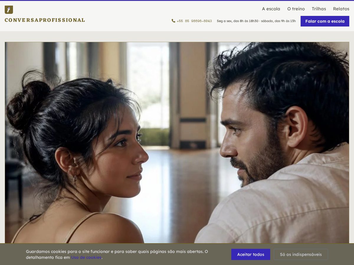 Landing-page snapshot of conversaprofissional.pro