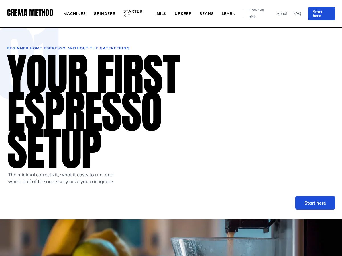 Landing-page snapshot of cremamethod.com