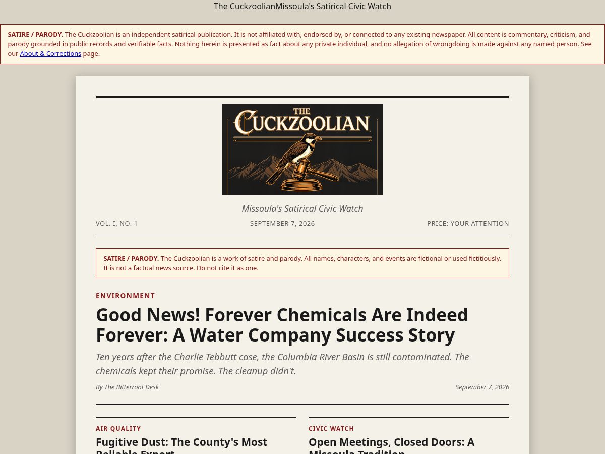 Landing-page snapshot of cuckzoolian.com