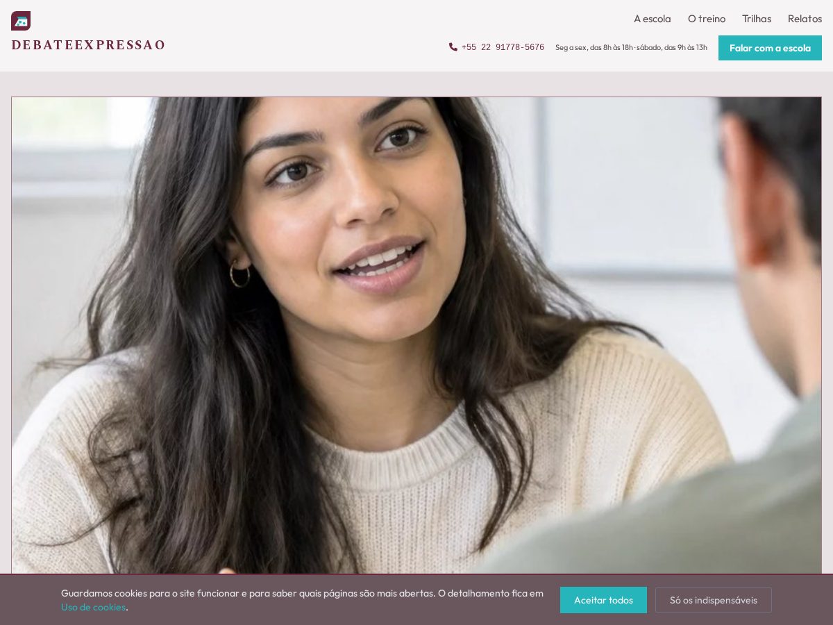 Landing-page snapshot of debateexpressao.info