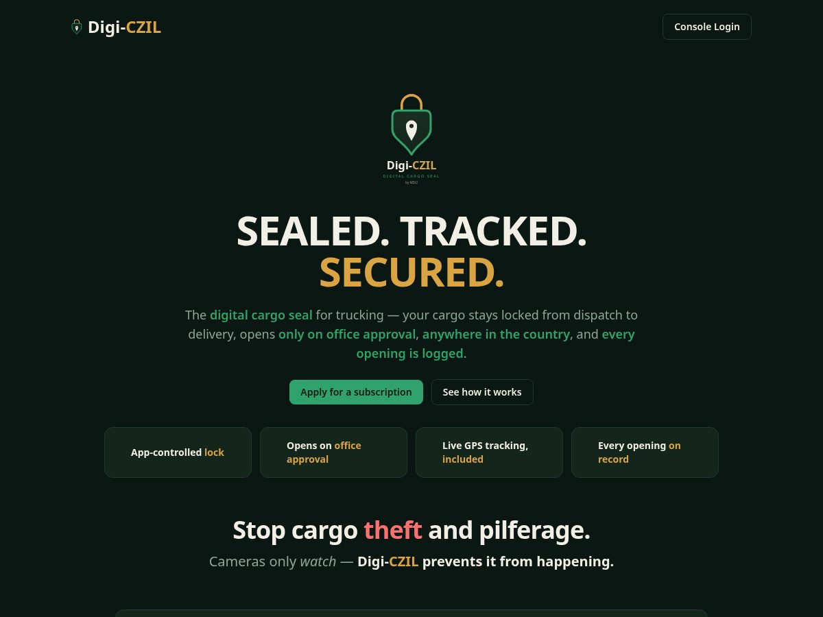 Landing-page snapshot of digiczil.com