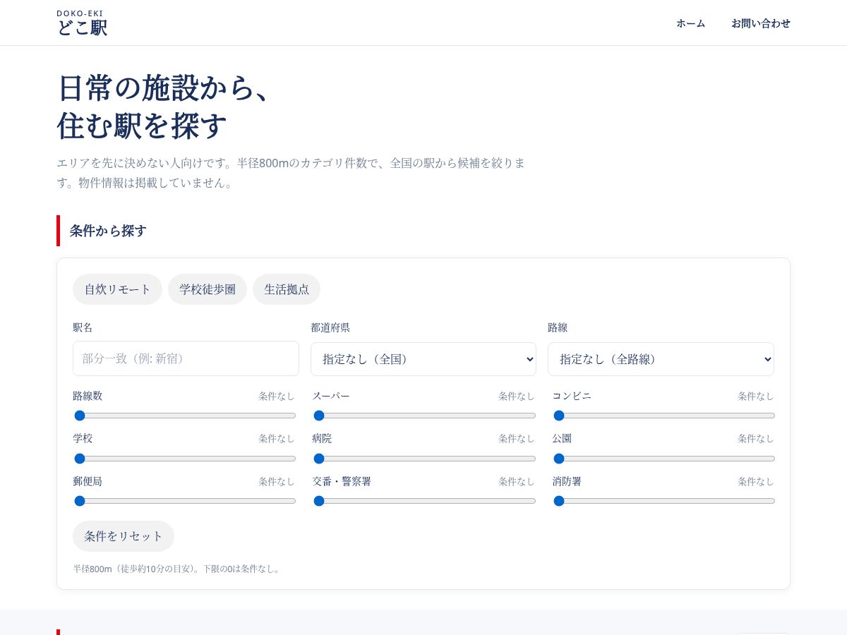 Landing-page snapshot of dokoeki.com