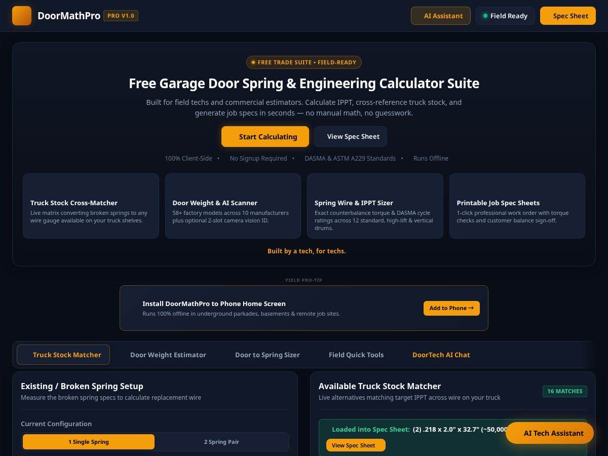 Landing-page snapshot of doormathpro.com