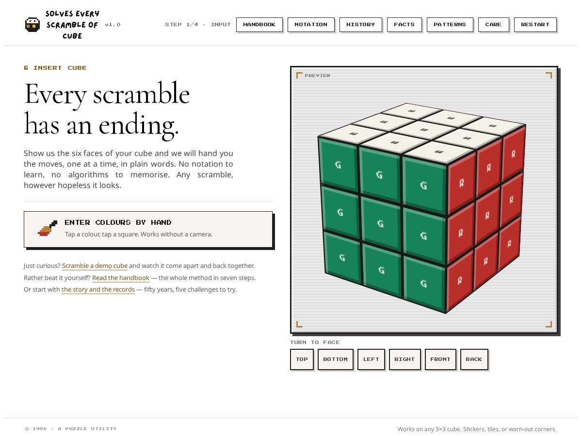 Landing-page snapshot of everyscramble.app