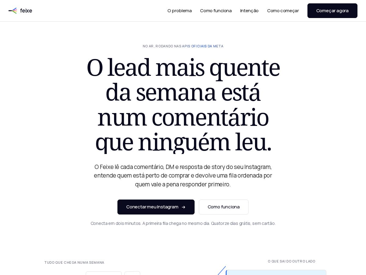 Landing-page snapshot of feixeapp.com